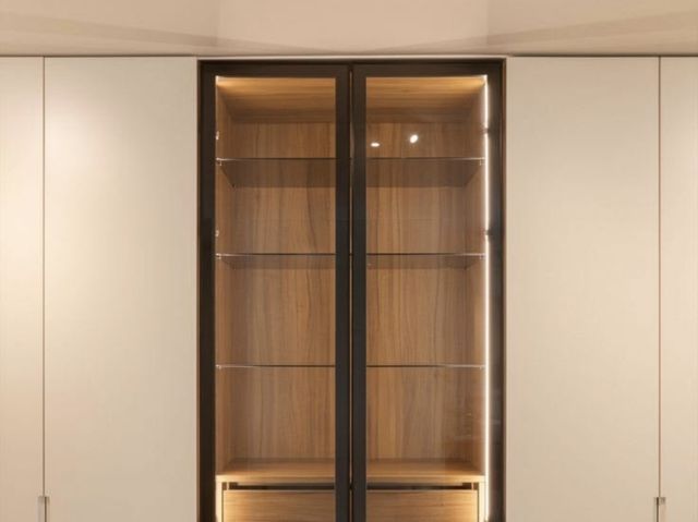 Dressing avec profil aluminium et portes vitrées