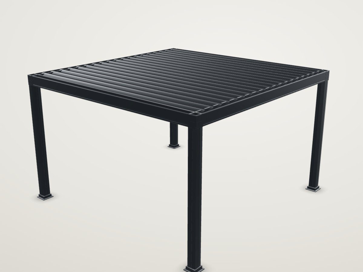 Pergola bioclimatique aluminium visualisée en 3D à taille réelle